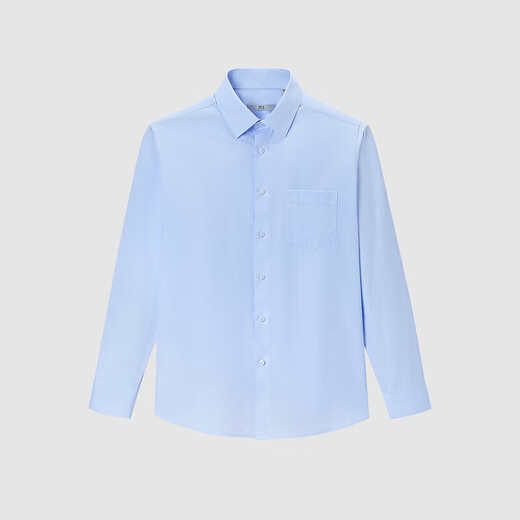 HLA HaiLan Home Long Sleeve Shirt Men's Wear Business Official Flat Solid Color Chest Pocket Formal Shirt Men