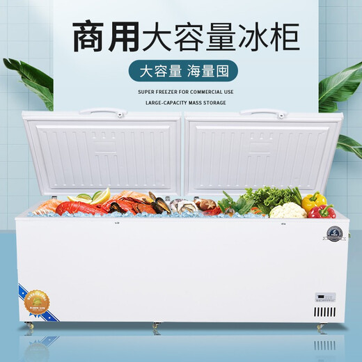 Bingnuoxi freezer commercial large-capacity freezer household horizontal refrigerator large-capacity refrigeration display cabinet commercial freezer commercial refrigerator 688 single temperature intelligent control 1600*580*800