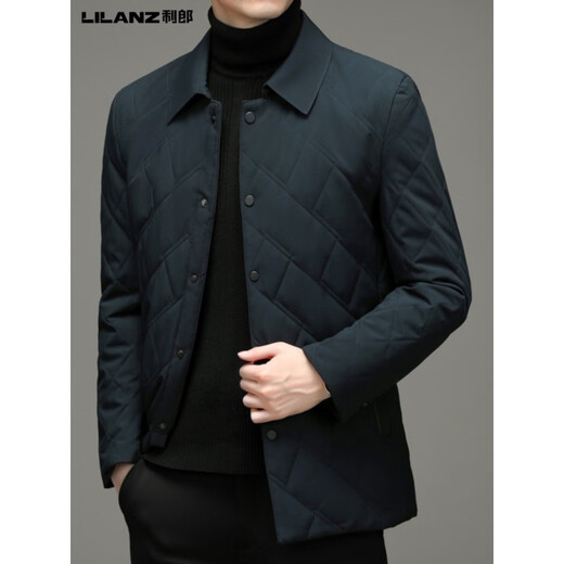 Lilang cotton-padded jacket autumn and winter light and warm cotton-padded jacket business men's stand-up collar middle-aged and elderly jacket cotton down jacket Astaxanthin 175/L