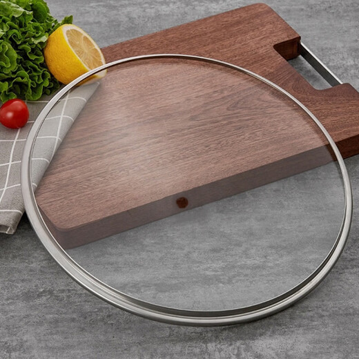 Chuge high-quality pot lid, universal tempered glass lid, visible large lid for wok, high lid, milk pot, steamer lid, pot lid, high temperature resistance, 16.5cm tempered, suitable for electric cooking pot