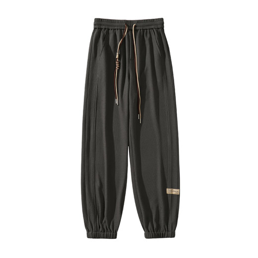 
Pugesi (PUGESI) fat large-size casual pants for men in spring and autumn tying pants for men loose solid color trousers elastic pants K1049 black L 110-130Jin [Jin equals 0.5 kg]