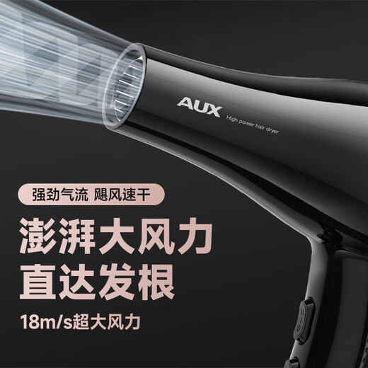 AUX hair dryer household blue light negative ion hair care 2200W high power non-harming hair salon hair dryer barber shop recommended hair dryer