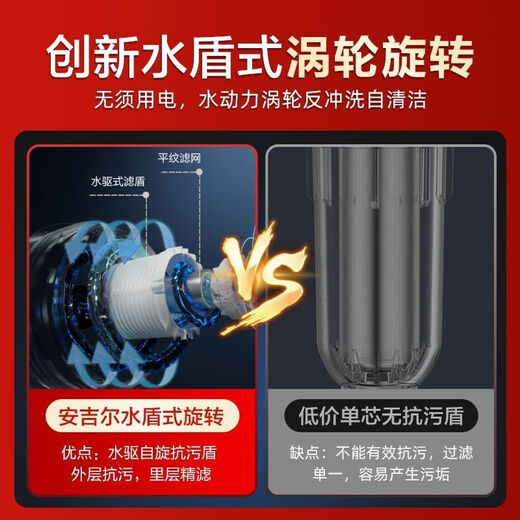 安吉尔前置过滤器J3524-GWG-6000家用反冲洗全屋大流量中央净水机 免费安装 J3524-GWG-6000
