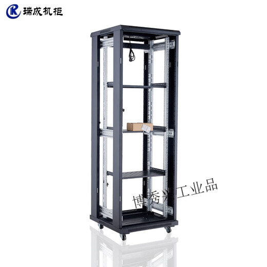 Yue Changsheng Network Cabinet 6642 Server Cabinet Weak Current Monitoring Switch Cabinet Computer Room Cabinet 42 RC0642U Thickened Cabinet Black (800 Width 0x0x0cm