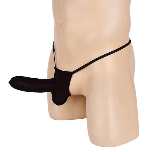 Ye Zimei men's sexy underwear ultra-thin transparent ice ribbon set thong men's T-pants men's see-through sexy underwear 4058 black one size fits all opening