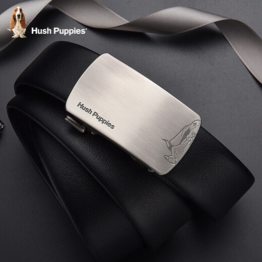 Hush Puppies belt men's automatic buckle high-end business light luxury casual banquet belt gift box birthday gift for boyfriend