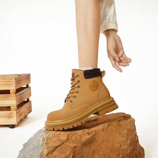 
Camel (CAMEL) [Long Travel] Women's Shoes Working Boots British Short Boots Big Yellow Boots Martin Boots Women's L23W076044 Orange 37