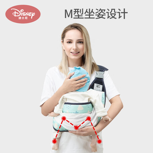 Disney Baby Turban Baby Strap Ligero de un solo hombro Hugo Horizontal Abrazo Baby recién nacido Salida All Seasons 3-6 Planet Gray 20216078 Regalo de cumpleaños para bebé