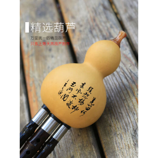 黑檀木管 葫芦丝 乐器 专业演奏型 F调 G调 降B调 C调 筚郎 C调(带书)