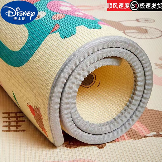 迪士尼（Disney）宝宝爬行垫家用婴儿整张爬爬垫加厚防摔无味儿童泡沫地板垫子 双面加厚1CM【厚度适中】 0.9米X1.4米【无甲醛】