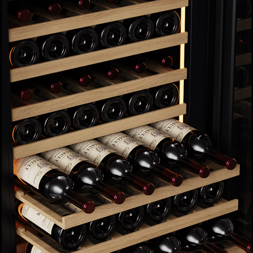 BAIKAILUN Embedded Red Wine Cabinet Frequency Constant Temperature Wine Cabinet Seamless External Plug-in Kitchen Cabinet Door Living Room Home Wine Cabinet Glass Door Grape White Wine Preservation Refrigerated Beverage Tea Display Cabinet Dual Temperature - Red Wine Tea Style 350L Fixed Frequency