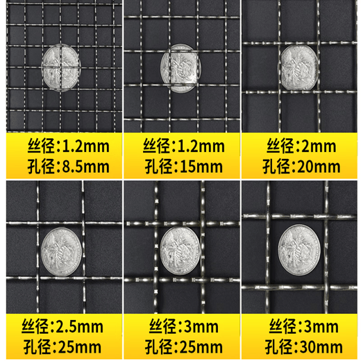 Zhongnuo Ninetowns 304 stainless steel mesh screen wire mesh protective fence mesh woven mesh filter mesh steel wire mesh crimped mesh hole 4.5 mm thick 0.7 mm - 1.2 meters wide