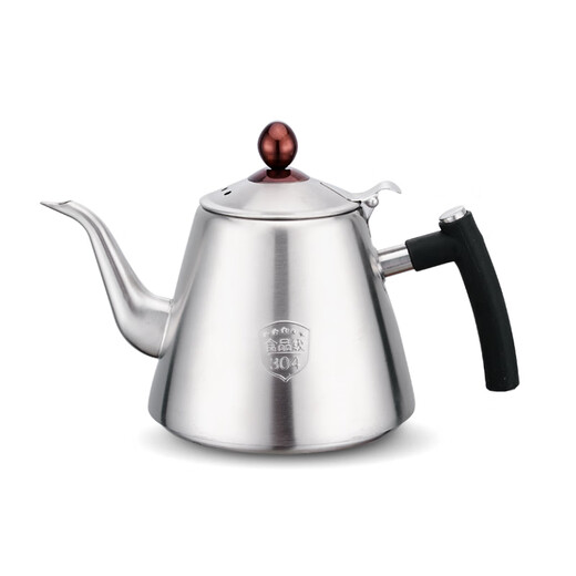 304 stainless steel teapot, induction cooker, kettle, flat bottom kettle, electric ceramic stove, kettle, hotel teapot, coffee pot, 304 slender mouth 1.2L (frosted), extra thick 1.2L flat bottom kettle