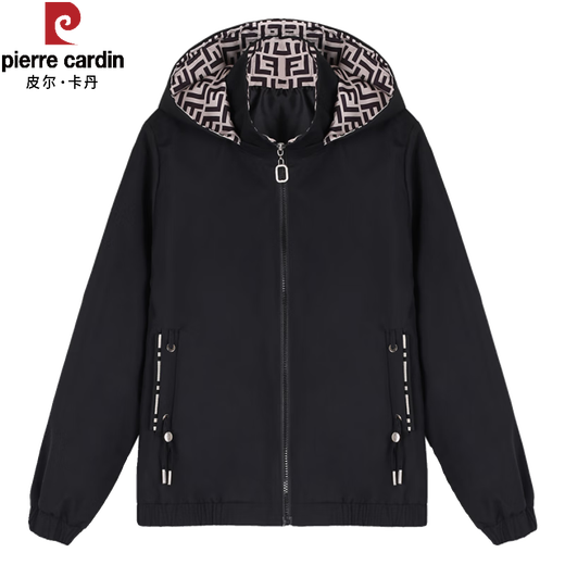 Pier Cardin plus Velvet Women's Courtette des femmes pour les femmes en automne et hiver 2024 Nouvelle mère d'âge moyen épaissie de veste polyvalente décontractée dessus bleu foncé [ajouté plus en velours épaissis] xl [recommandé 100-115 Jin [Jin est égal à 0,5 kg]]]