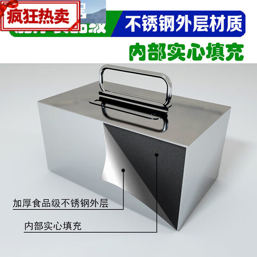 Meng Daixia Stainless Steel Pressed Meat Blocks Braised Pork Pressed Blocks Pressed Stone Pressed Cloth Blocks Pickles Pressed Blocks Cooked Food 50Jin Jin is equal to 0.5kg Thickened 1 point 2201