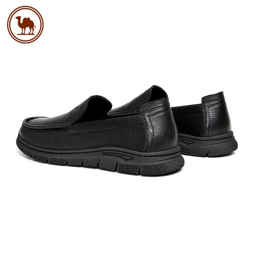 Camel Versatile British Leather Shoes Men's Business Casual Shoes Soft Leather Soft Sole Shoes PMS2210008 Black 42