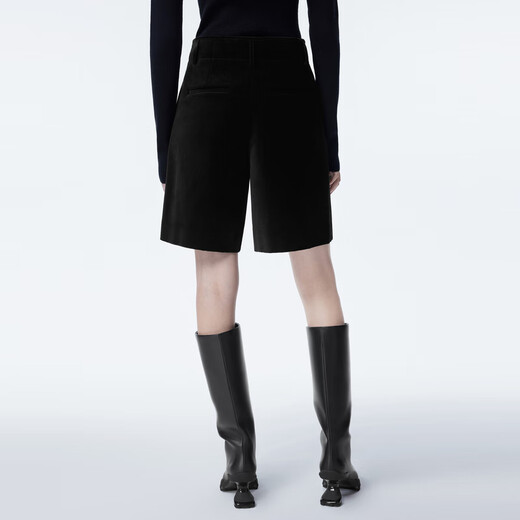 JNBY/Jiangnan Bubble Spring and Autumn Shorts Loose Fleece Casual Pants Soft Commuter Exquisite Straight Pants 5N8E12190 001/Black M