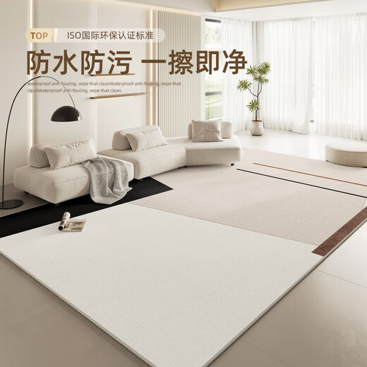 CLCEY电竞房地毯地毯客厅2024新款家用轻奢感沙发茶几垫房间室内免洗可 16780 300*400cm[加厚款整块定制不
