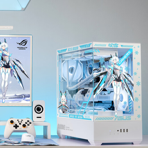 ASUS (ASUS) Asus Family Bucket Assembled Computer Sea View Room I5 14600kf/5060TI Graphics Card Game AI Rendering Host Comet Blowing Snow Black Wukong Desktop Computer 245KF Boxed + RTX5060TI-16G丨Configuration Nine