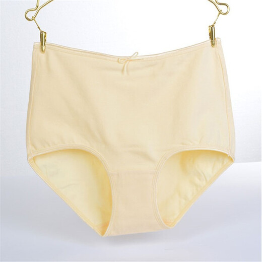 Butterfly anfen 4 paires sous-vêtements, coton dame sucrée, raccourci de dentelle de fermeture à la taille haute, 13118 975 Purple + Jaune + Couleur de peau XL (2 pieds 2-2 pieds 4)