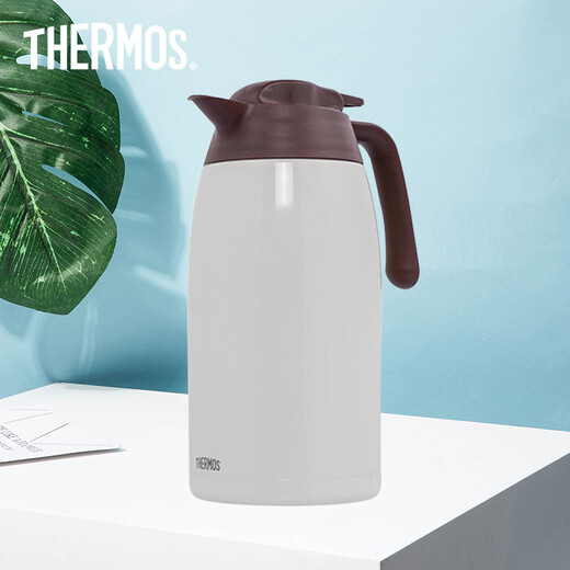Thermos stainless steel thermos kettle 2L large capacity household thermos flask office hot water bottle birthday gift warm white
