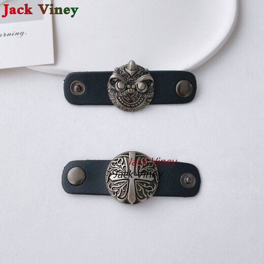 JACK VINEY美式复古腰果花方巾扣男小丝巾扣女英伦领巾西海岸民族 五角星盾单个扣