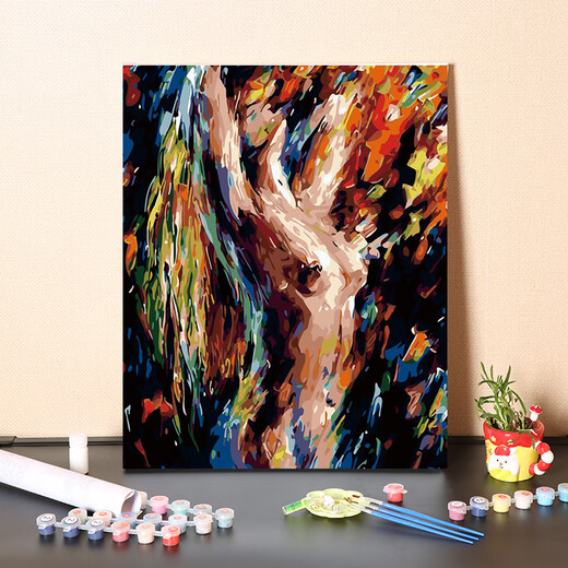 Schönheitsfoto ohne Kleidung digitales Ölmalerei DIY Handgefüllte Schlafzimmer Hängende Malerei Nackte menschliche Körperkunst handgemalt