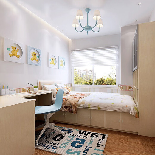 Sofia tatami bed customized for the whole house Tatami bed cabinet desk bookcase with wardrobe small study room furniture combination Yuan/