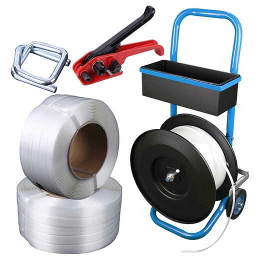 Customized Behälterverpackung mit handgefertigter Papierschnalle Verpackung Kunststoffverpackung mit Polyesterfasergürtel Bündelung Fasergürtel Fasergürtel 13 mm breit 1100 Meter Rollen
