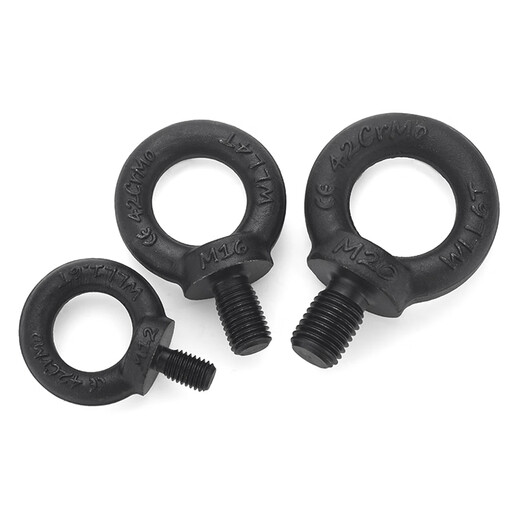 Jinggong 12.9 grade lifting eye screw high strength bolt black mold lifting eye lifting screw DIN580 M10-M56 M16 (recommended load bearing 3 tons)