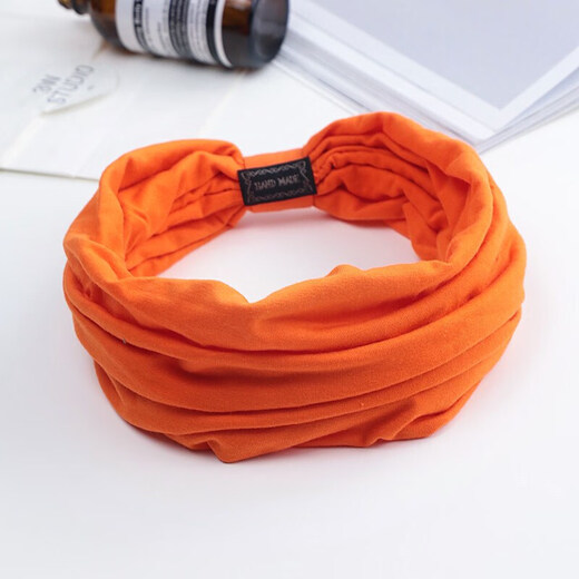 Baolijia forehead protector to keep warm and windproof, forehead protector with sports headband for women, windproof and warm cycling headscarf to protect against cold and slippery in winter, orange