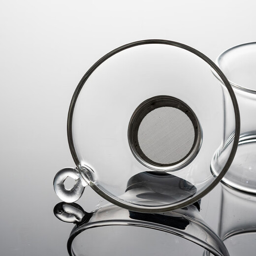 Kangyun (KANGYUN) Kangyun glass tea funnel tea filter with filter tea water separator with base Kung Fu tea set accessories tea drain 04 straight seat glass tea drain (transparent)