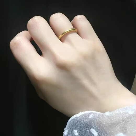 Meng Keduo ancient method plain ring for women, simple niche design, glossy, high-end, fashionable and personalized index finger, light luxury and exquisite plain ring No. 6