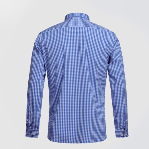 Mailyard / Melya Shirt à manches longues Pure Business Coton Plaid Men's Fashion Slim Shirt 653 Bleu 40