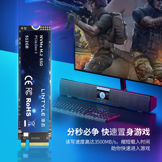 凌态 SSD固态硬盘m.2(NVMe协议) PCIe3.0x4 长江颗粒 内置台式笔记本装机硬盘游戏 X15 固态TLC颗粒 512G