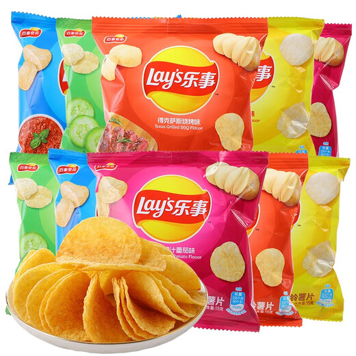 Pay's Potato Cross Original Cut Mini Pack 12g Potato Chips Snacks Multi-Flormed Snacks Pack Box Pack Lessi- [40 PACKS] Mélange multi-aromatisé 12g