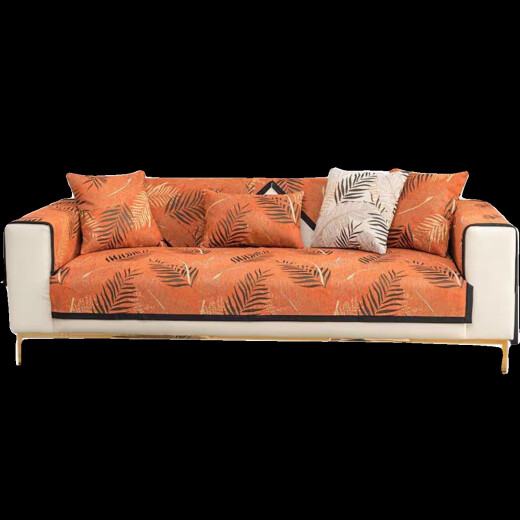 Charming chenille sofa cushion, universal for all seasons, spring and autumn, anti-slip cushion feel, Nordic sofa cover, cloth towel JOMUT - smoke gray 70*70cm