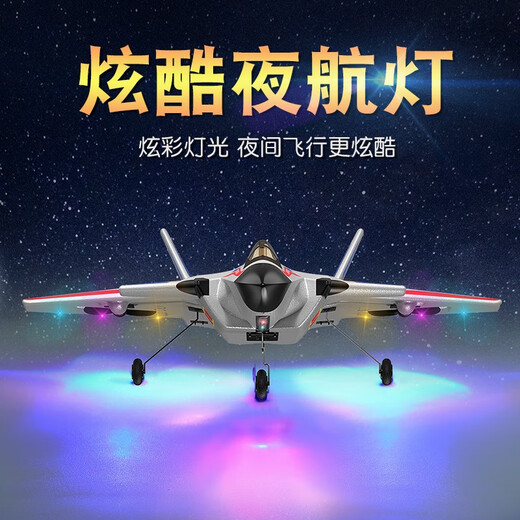 志扬玩具（ZHIYANG TOYS）歼20遥控飞机战斗机耐摔滑翔航模固定翼泡沫儿童玩具生日礼物男孩 45分钟续航歼20金属银-3电