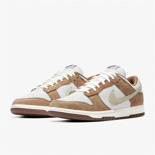 Nike (Nike) Dunk Low Retro Prm Herren weiß braun niedriger Top Leichtes Sportschuhe DD1390-100 41