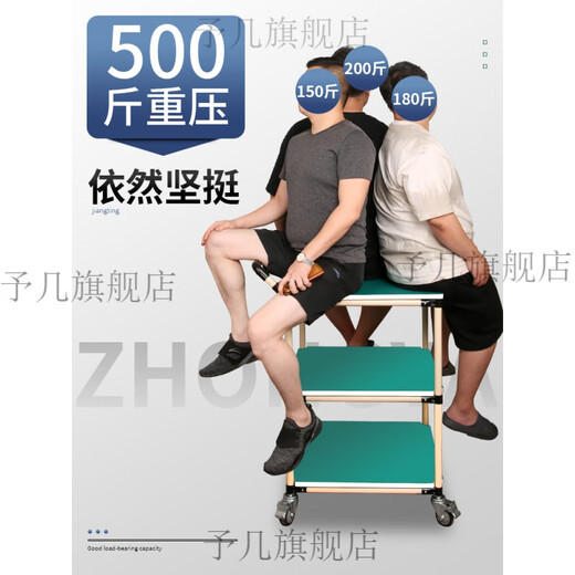 Xinian aluminum alloy workbench workshop stainless steel cart aluminum profile mobile tool cart multi-functional production line turnover cart double layer + aluminum alloy + table top 100*80*75