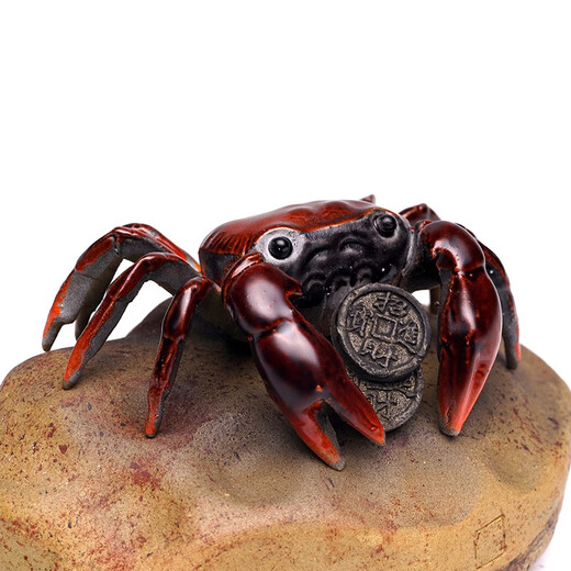 Fuyaji Purely Handmade Purple Clay Tea Pet Ornaments Color Changing Crab Tea Play Bafang Laicai Tea Set Tea Tray Accessories Upgraded New Style