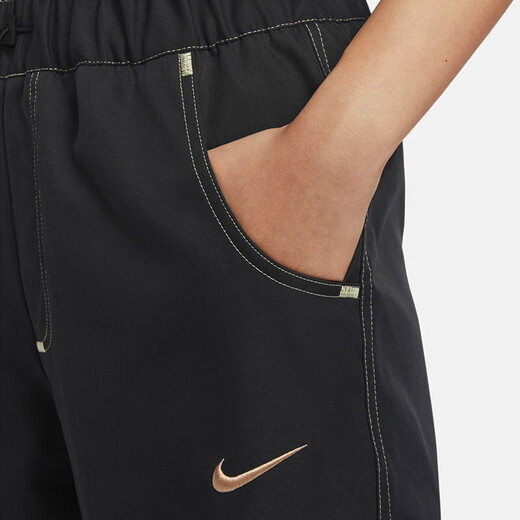 耐克（NIKE）女裤2024夏季新款时尚大勾梭织运动休闲收口长裤HF6174 HF6174-010 L