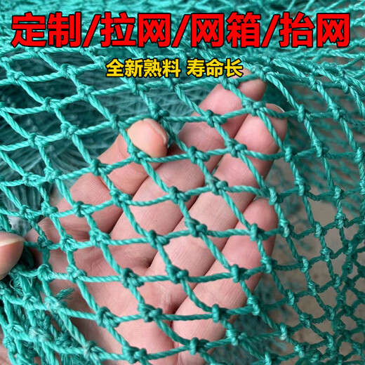 Customized thickened fishing net breeding net pull net clear pond fishing net lift net fish pond pollution blocking partition net nylon net 90 strands 3 cm per square