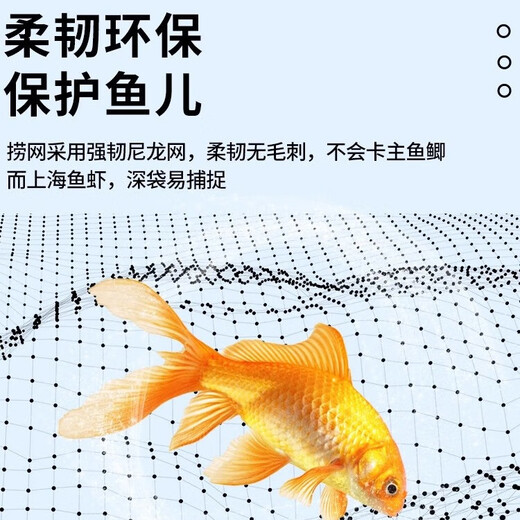 BESSN fish tank fishing net, large and small, ultra-dense fishing net, household goldfish net bag, aquarium net, square hand copy, newly upgraded square head + stainless steel telescopic rod