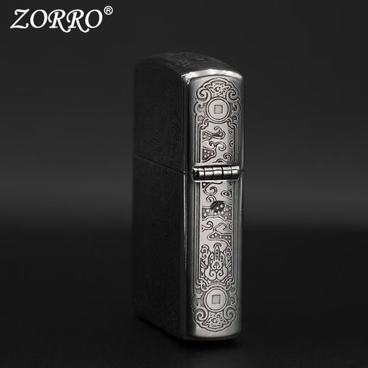 佐罗ZORRO佐罗防风煤油打火机男士白铜貔貅五面精雕创意送男友礼物潮 五面白铜貔貅Z902升级官字标内胆