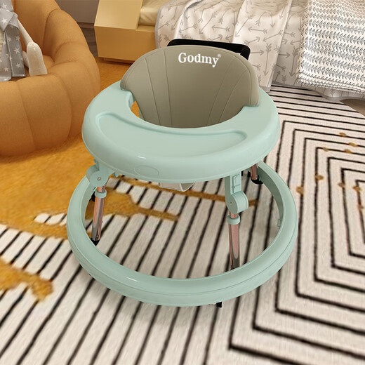 godmy婴儿宝宝学步车多功能防侧翻-月可坐可推学行车儿童手推车玩 黑