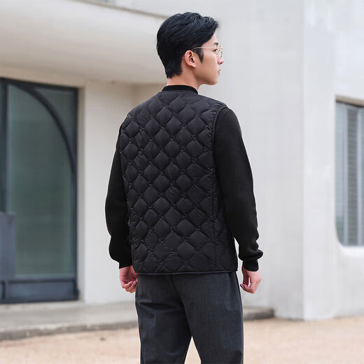 Tambor down vest men's short style inner wear warm and versatile men's vest TF236011 black 175