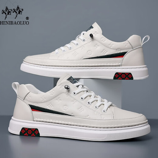Zapatos Heni Paul para hombres, zapatos de cuero de cuero genuino de alta gama de hombres, zapatos de alta gama de hombres, zapatos blancos casuales para hombres, blanco sombreado 9908 40 zapatos de cuero tamaño