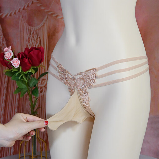 Sexy Herrenanzug, sexy Unterwäsche, Spitzen-Tanga, transparente Stickerei, großer Kerl, sexy Liebe, Seide, verführen Pseudo-Mädchen, niedrige Taille, Paar Sex, anregende und neckende Kleidung, Smong schwul, meihong (80-135jin [Jin gleich 0,5 kg]) Waffentrennung, die Mund-Mund-Mund-Mund-Mund-Mund-Mund-Mund-Mund