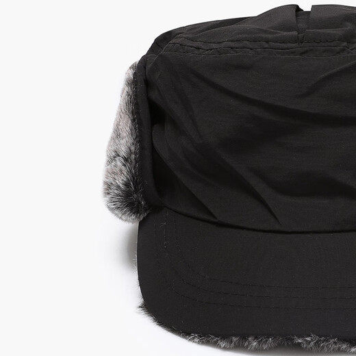 Monette hat men's winter new style plus velvet cold-proof and warm peaked hat for cycling, fishing, ear protection, fashionable autumn and winter flat hat, black, one size fits all, adjustable (54-62CM)